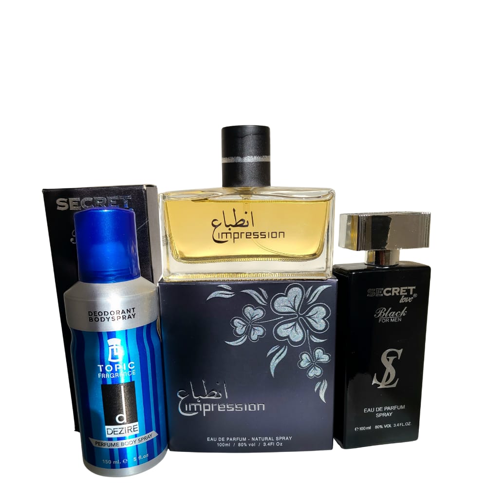 Intaba & Secrete Perfume Combo (100ml Each) + Free Body Spray | Unisex Fragrance Set | Free Delivery