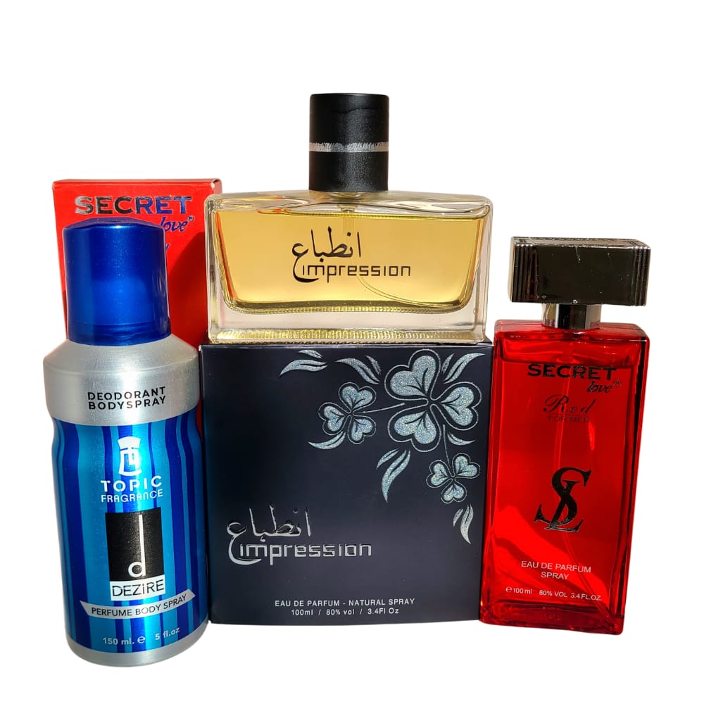 Intaba & Secrete Perfume Combo (100ml Each) + Free Body Spray | Unisex Fragrance Set | Free Delivery